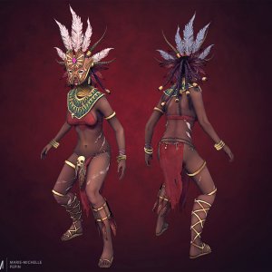 3D Witch Doctor Model
