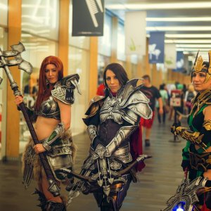 Female Barbarian, Demon Hunter and Wizard