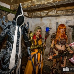 Malthael, Female Monk and Female Barbarian