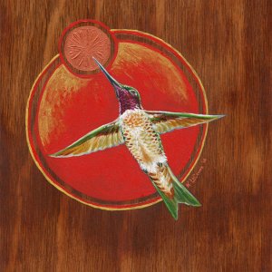 Acrylic Hummingbird