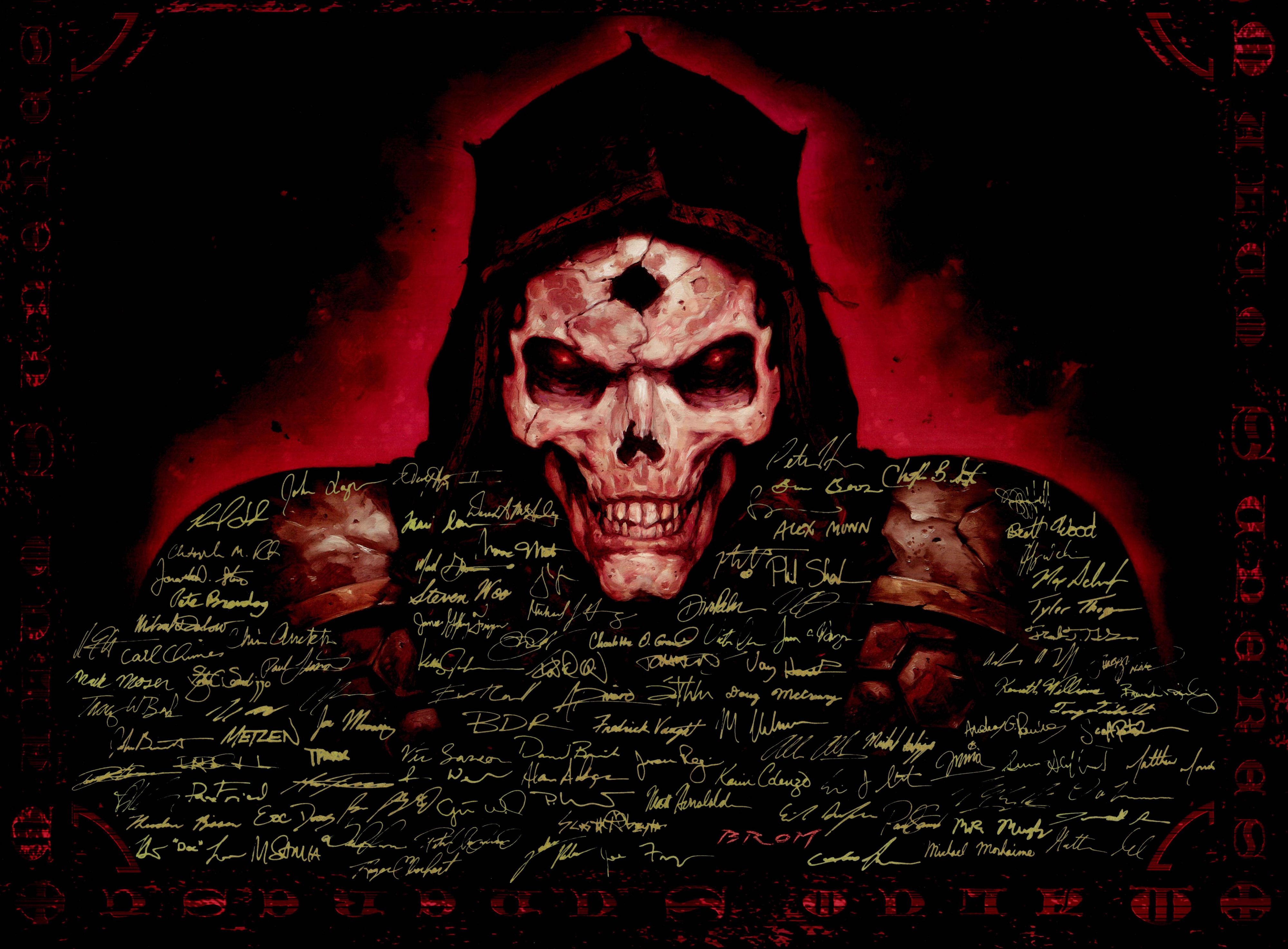 Autographed Diablo 2 poster