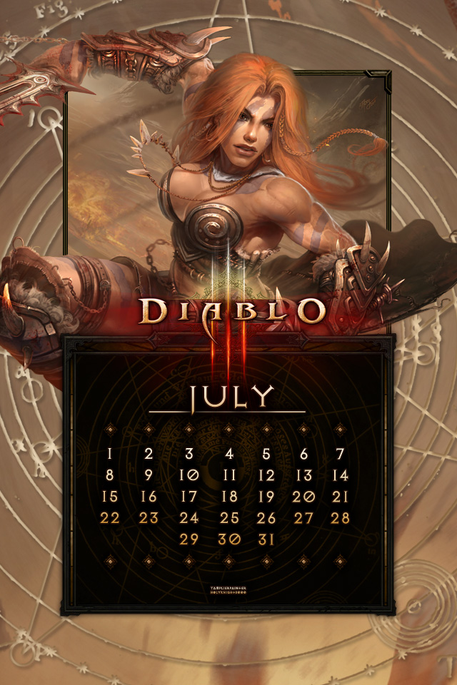 Calendar #9: Universal July