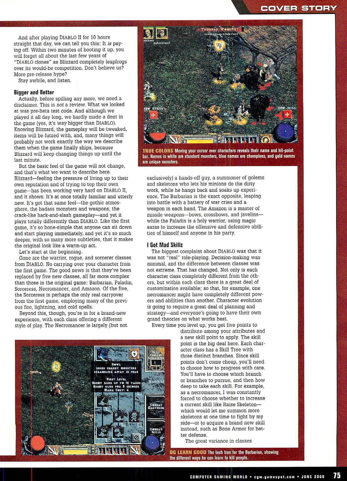Computer Gaming World Diablo 2 preview
