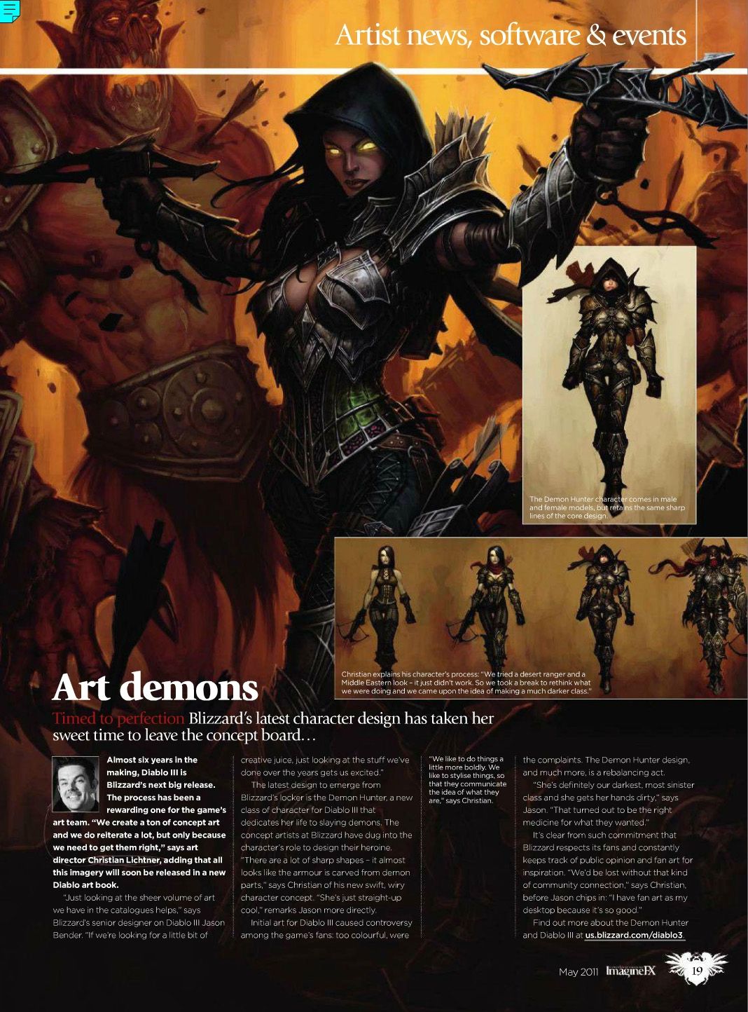 Demon Hunter in ImagineFX #69
