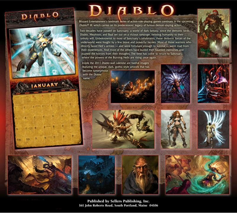 Diablo III 2011 Calendar