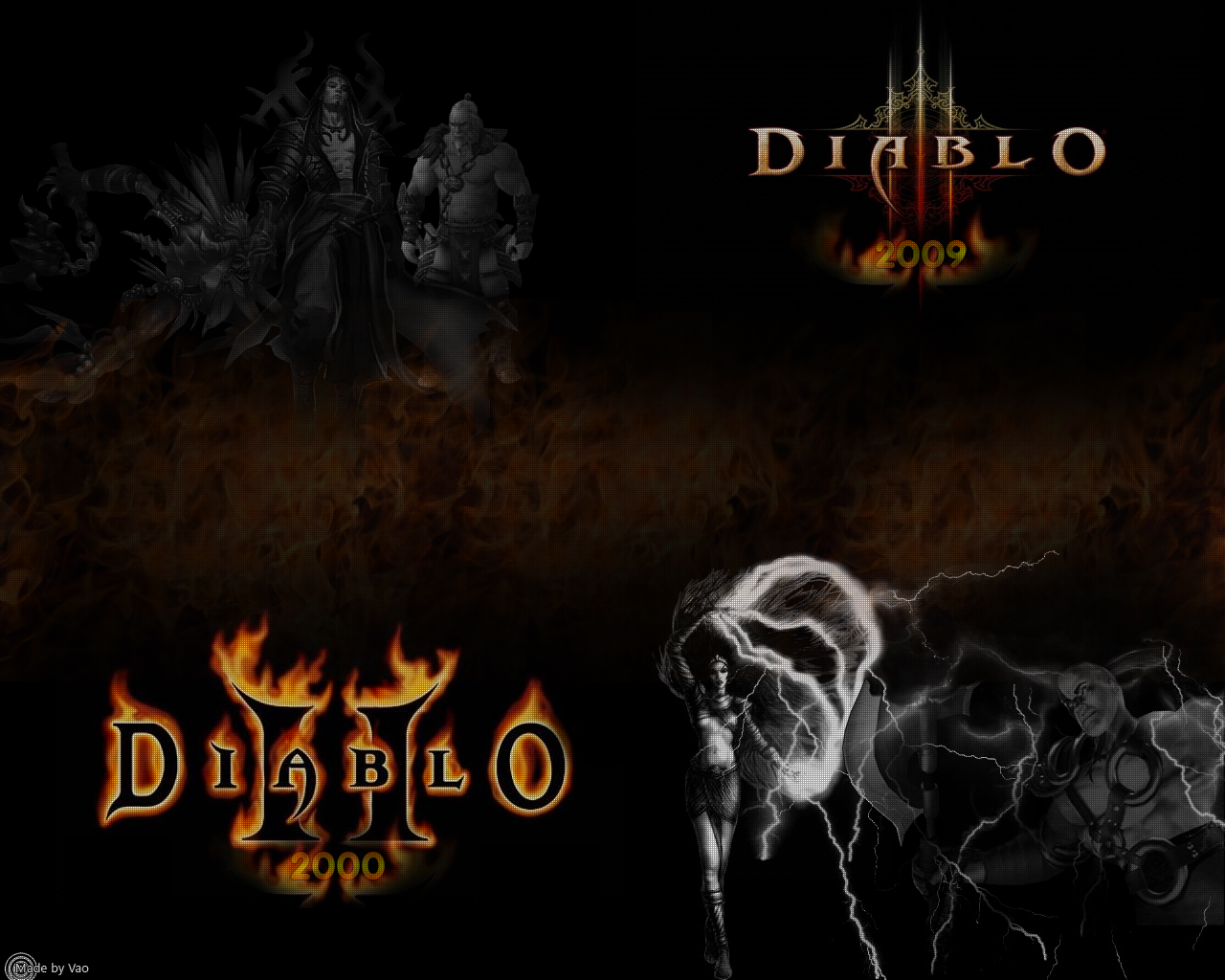 Diablo2/Diablo3 1280-1024 Wallpaper