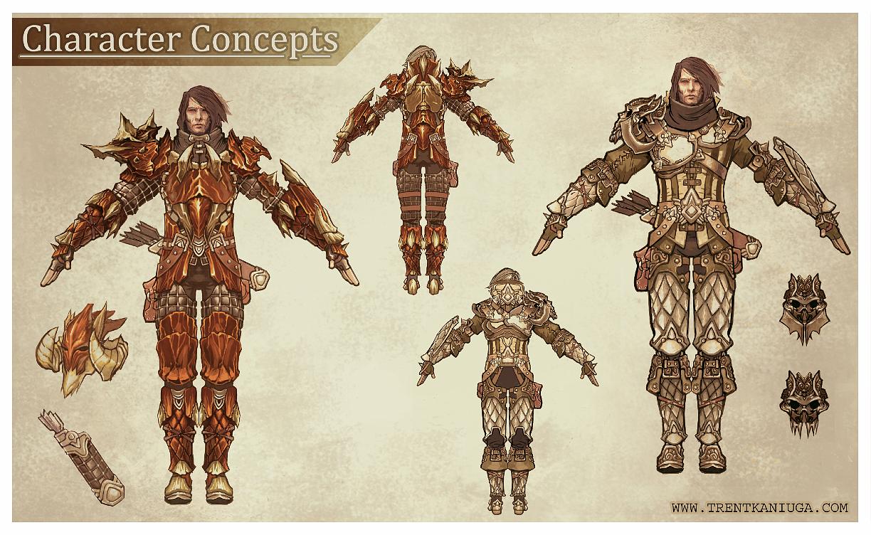 Male Demon Hunter armour concept