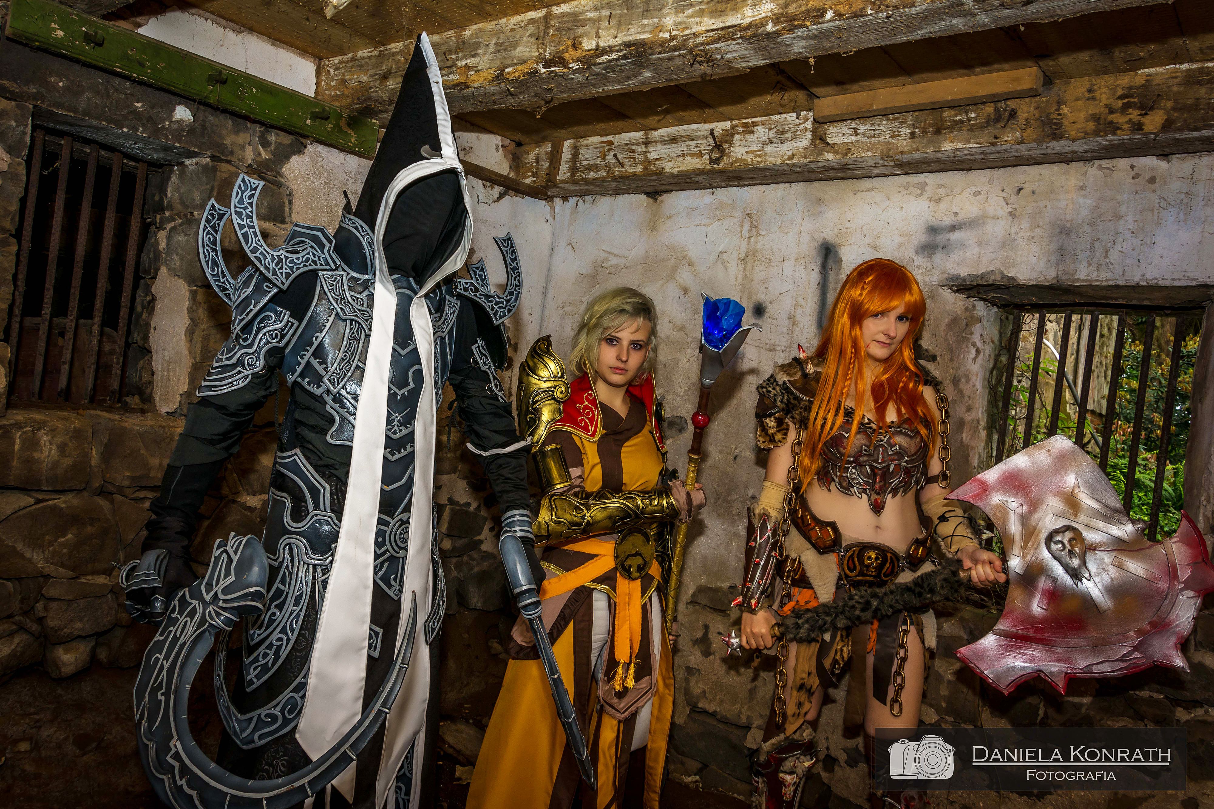 Malthael, Female Monk and Female Barbarian
