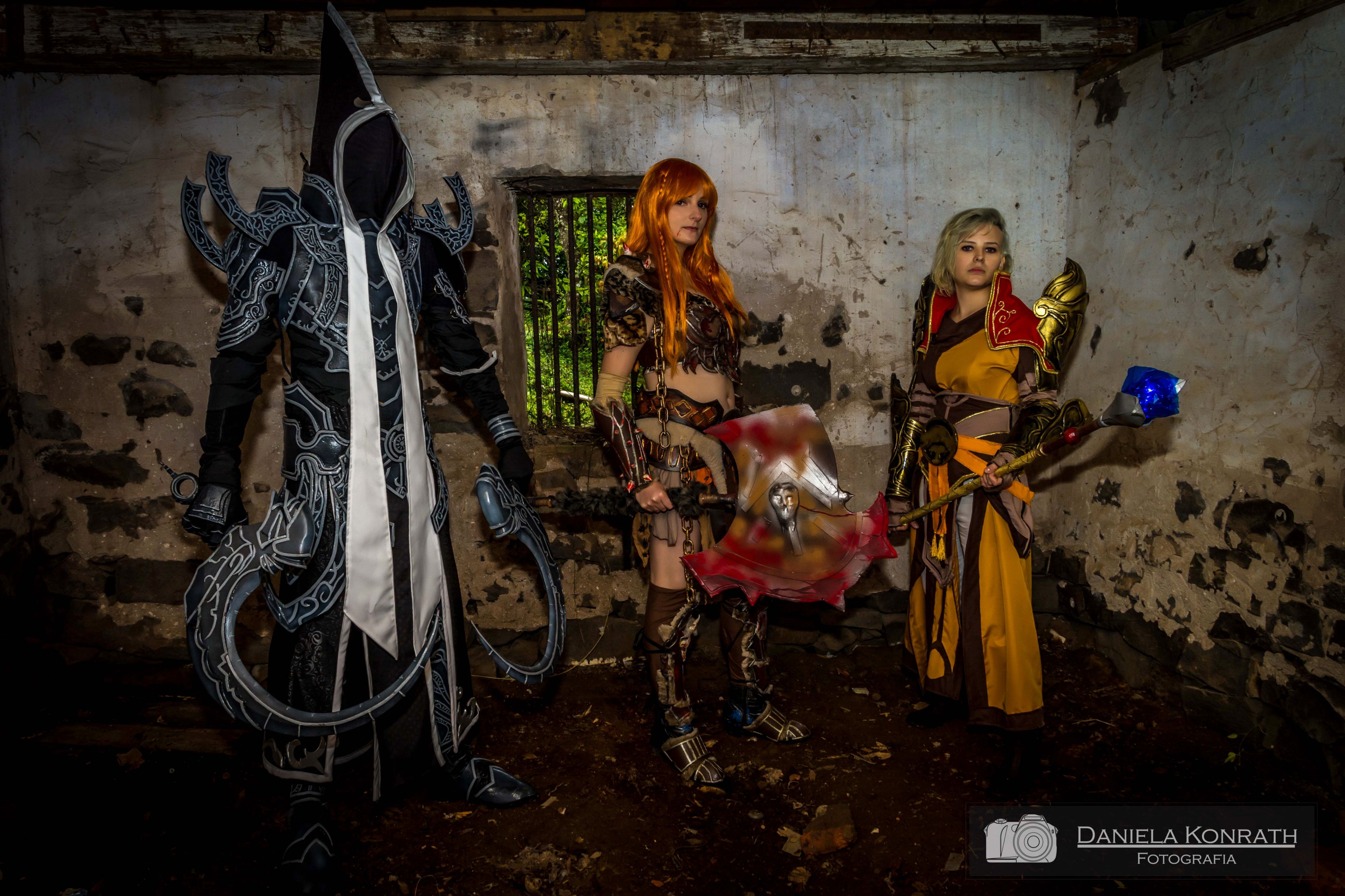 Malthael, Female Monk and Female Barbarian