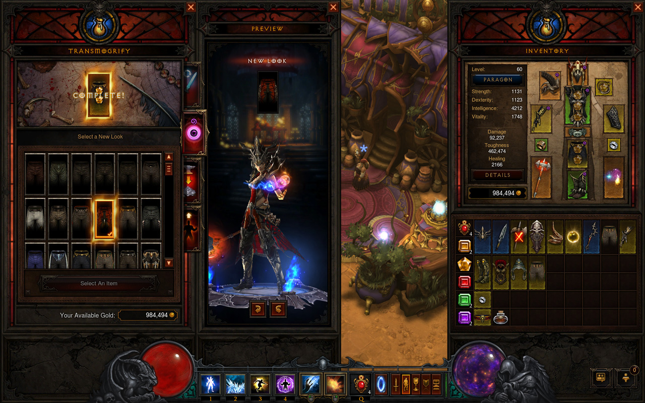 Transmog Interface of the Mystic