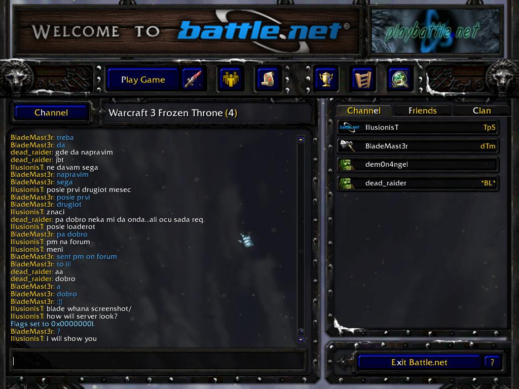 Warcraft 3 chat